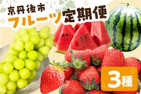 京丹後フルーツ定期便3種（いちご、スイカ、シャインマスカット）　FS00033