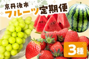 京丹後フルーツ定期便3種（いちご、スイカ、シャインマスカット）　FS00033