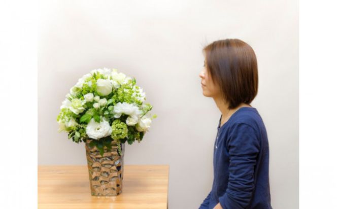 アレンジメント Mサイズ_ホワイト/グリーン系 142069_BN016VC03