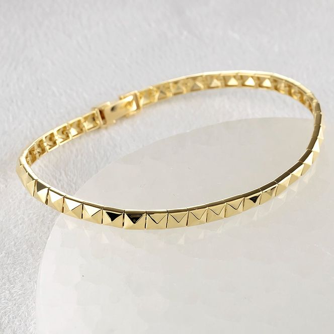 18金 ブレスレット スタッズ 太め 幅広 バングル 18.5cm ゴールド 中折れ式 地金 イエローゴールドK18 18k ジュエリー 普段 使い おしゃれ 人気250407tp200y SWAA262