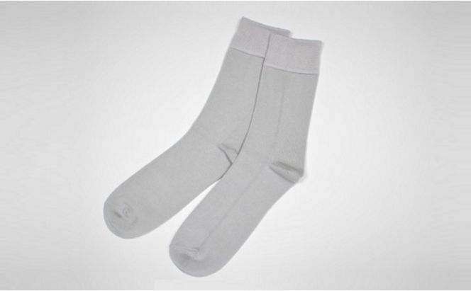 《絹生活研究所》内側シルク靴下2足セット（メンズM) ファッション小物 ファッション 服 衣類 男性 くつ下 