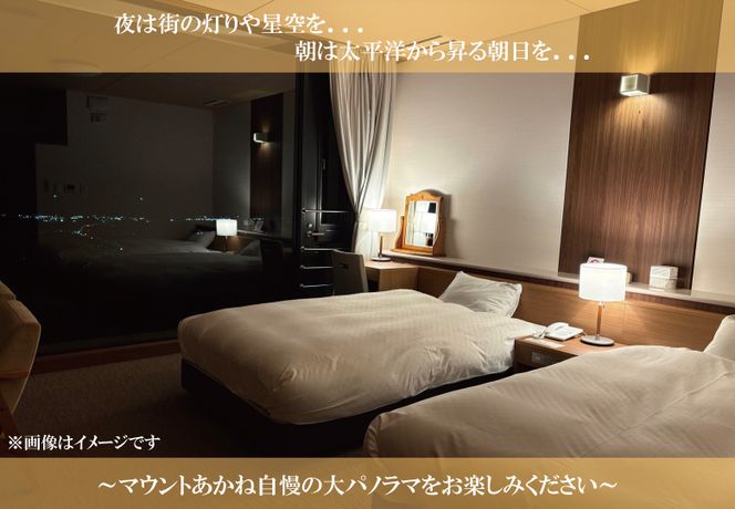 客室から太平洋が一望できる！公共の宿マウントあかね【4名様1泊2食ご宿泊券】★和洋室★(AB203)