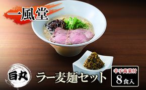 一風堂 白丸 ラー麦麺辛子高菜セット 8食入 豚骨ラーメン ラーメン とんこつ