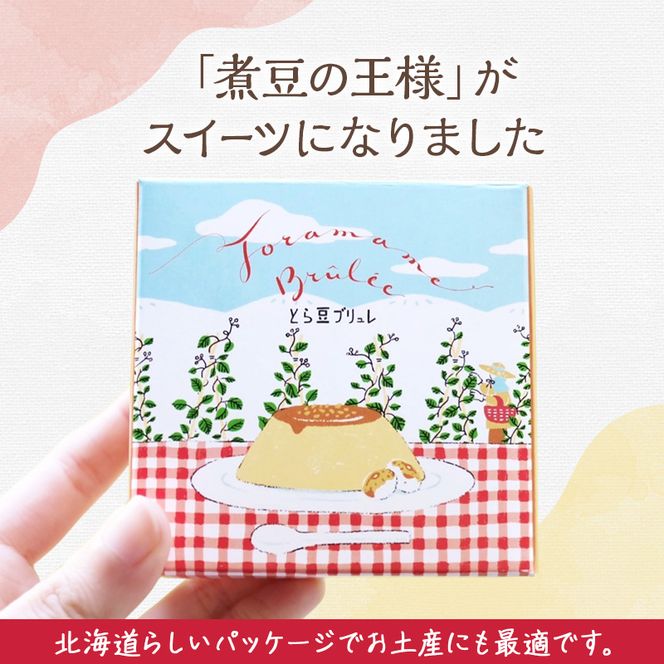 先行予約 とら豆ブリュレ 6個 菓子 プリン お菓子 ゴロゴロ 食べ応え ヘルシー 味変 おすすめ 可愛い 風景 パッケージ 