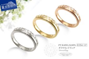 【選べる地金 PT(プラチナ)/K18イエローゴールド/K18ピンクゴールド】ダイヤモンドリング KT-1217  指輪 ダイヤモンド リング ジュエリー ダイヤ PT 18金 品質保証書付 山梨 富士吉田