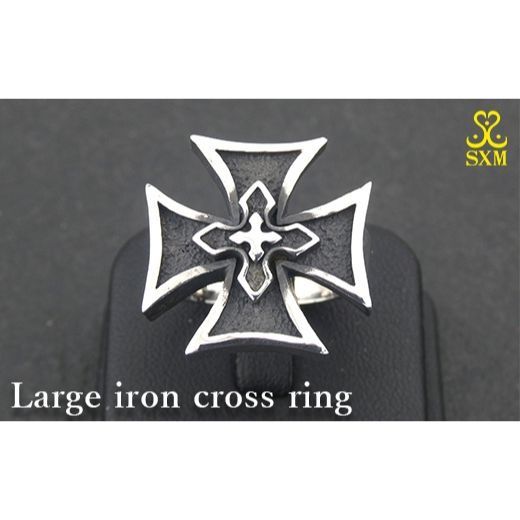 y錧푍szLarge iron cross ring