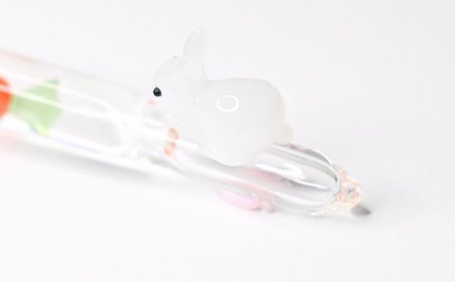 clarto　ガラスペンlavie（白うさあそび）　筆記用具 ガラスペン 硝子ペン 手作り ガラス 硝子 かわいい インク 手紙 日記 プレゼント ギフト 墨田区 東京都