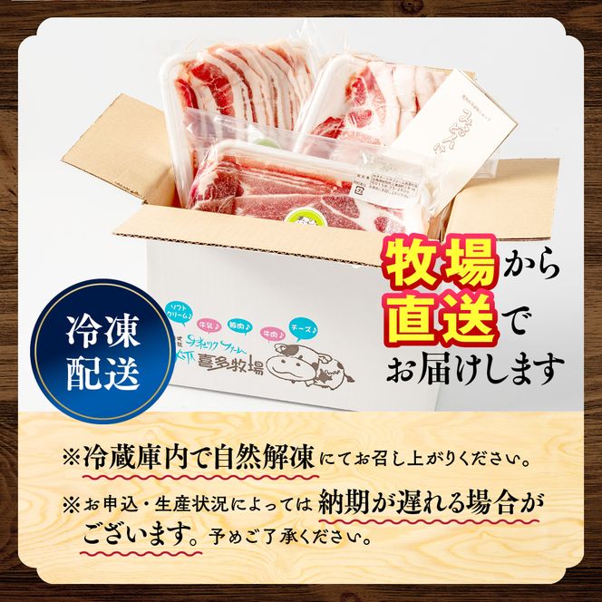 10-482 喜多牧場の豚肉3種セット