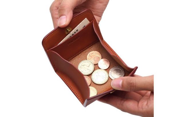 折りたたみコインケース キャメル いたがき ファッション小物 財布 小銭入れ 牛革 天然皮革 手作り 本革 ギフト プレゼント おしゃれ 北海道 赤平