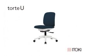 イトーキ『トルテＵ』5本脚 抵抗付ウレタン双輪キャスタータイプ フレーム：ホワイト（KJ-320CFM-W9B1F）【EI063W】