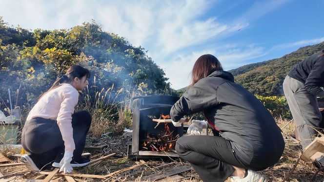 むなかた大島五色の旅 「白」塩爺に学ぶ塩作り～テーマ「恵み」～【DMOむなかた】_HA2088 宗像大島 体験 チケット 塩作り 天然塩 福岡県宗像市 宗像市 福岡 宗像
