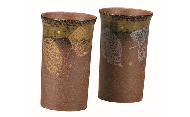 九谷焼 ペアフリーカップ・葉文（2個セット） a04 工芸品 民芸品 伝統技術 