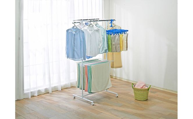 物干し 室内物干し SLM-820KR ホワイト 洗濯干し  室内 物干し 洗濯用品  洗濯用品 洗濯 洗濯物干し 室内 折りたたみ スタンド  物干しスタンド 家庭 便利 簡単 タオル バスタオル コンパクト シンプル アイリスオーヤマ