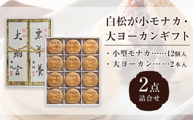 白松が小モナカ・大ヨーカンギフト 2点詰合わせ 【モナカ ヨーカン 和菓子 仙台銘菓 白松がモナカ 詰合せ ふるさと納税 仙台市 名物菓子】 041009_AR003