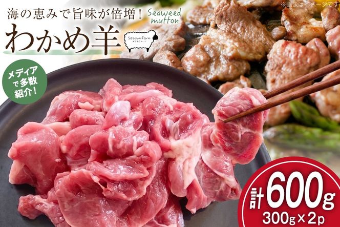 【TVで紹介!】 ラム肉 南三陸 わかめ羊 300g 2p 計600g [さとうみ羊牧 宮城県 南三陸町 m304auk330000] ラム 肉 ジンギスカン 羊肉 国産 わかめ 焼肉 キャンプ バーベキュー