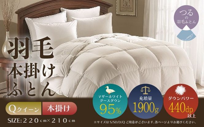 【クイーン】【本掛け】羽毛掛けふとん　プレミアム（220cm×210cm） AA183