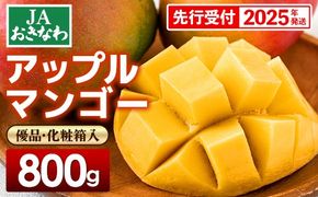 【化粧箱入】【先行受付・2025年発送】JAおきなわの産直アップルマンゴー約800g【優品】