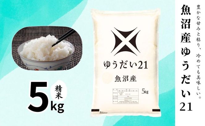 米 ゆうだい21 5kg 精米 白米 お米 希少 新潟米 十日町市