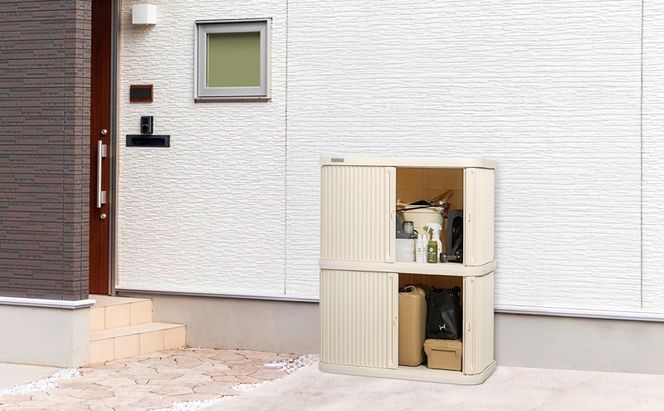 ミニロッカー ML-1200PP アイボリー 物置 屋外 サビにくい 庭 ベランダ ガーデン 掃除 防災 収納 ストッカー ミニロッカー アイリスオーヤマ おしゃれ