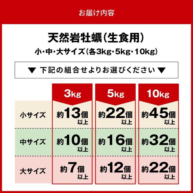 延岡産天然岩牡蠣（生食用）3kg（中）（2026年4月15日から発送開始） N036-YZA526