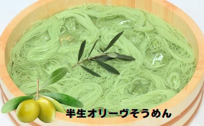 【 小豆島 】オリーヴの森 半生オリーヴそうめんと瀬戸内レモン香る 贅沢だしつゆセット 半生 そうめん 素麺 麺 麺類 レモン 檸檬 爽やか オリーブ だしつゆ ヘルシー 健康 国産 香川 香川県 土庄 土庄町