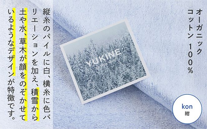 099H4003-1 SHINTO TOWEL「ユキネ・ミニバスタオル」kon（紺）2枚セット 【オーガニックコットン100% 国産 吸水 普段使い シンプル 日用品 家族 ファミリー】