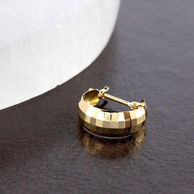 18金 フープ ピアス k18 レディース 片耳 ゴールド フープピアス ボリューム 大 月甲 太め 18k シンプル イエローゴールドK18 ミラーボール 人気 ジュエリー シンプル 普段 使い250129p402yu SWAA286