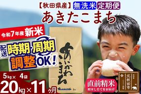 ※令和7年産 新米※《定期便11ヶ月》秋田県産 あきたこまち 20kg【無洗米】(5kg小分け袋) 2025年産 お届け時期選べる お届け周期調整可能 隔月に調整OK お米 藤岡農産|foap-30811
