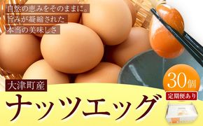 卵 大津町産 ナッツエッグ 30個 定期便 あり 3回 6回 12回 合資会社相良ポートリー《出荷時期をお選びください》熊本県 大津町 卵 鶏卵 たまご タマゴ 赤玉子 送料無料---oz_srp_1_30k---