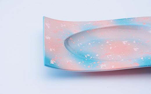 iroikoi 波形置皿 湖上の桜 工芸品 食器 皿 山中漆器 F6P-3334