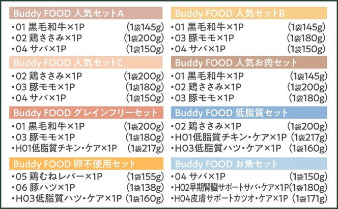 ＜選べる＞Buddy FOOD 10種類から選べる3パック　K390-002_SKU