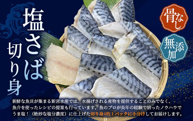 鯖 骨無し 無添加 塩さば 約500g（250g×2パック 8枚） / さば 塩さば 冷凍 おかず 魚 お魚 魚介 海鮮 安心 人気 大容量 小分け やわらか 美味しい 焼き魚【nss510】