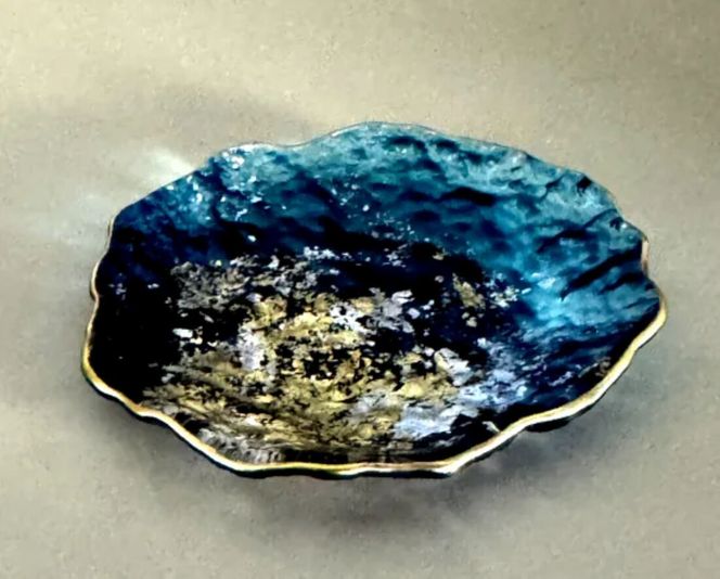 豆皿 口金ロック グラデーションブルー ［NF162］ 303446_CU90077VC01