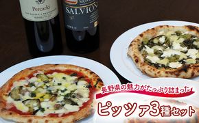 『暖』の手作りピッツァ3種セット 加工品 惣菜 冷凍 洋食 冷凍ピザ ピザ ランチ 夕飯 時短 便利 マルゲリータ クリームソースピッツァ 野沢菜のピッツァ 