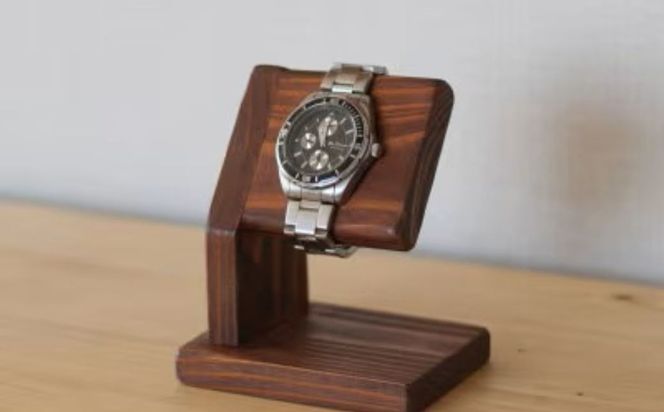 腕時計スタンド「HOKKAIDO WOOD」ロゴマーク刻印  BHRA015