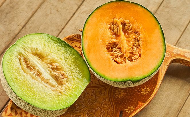 【2026年夏発送】北海道 富良野メロン 赤肉・青肉 計2玉セット 計2.8kg以上 メロン フルーツ 果物