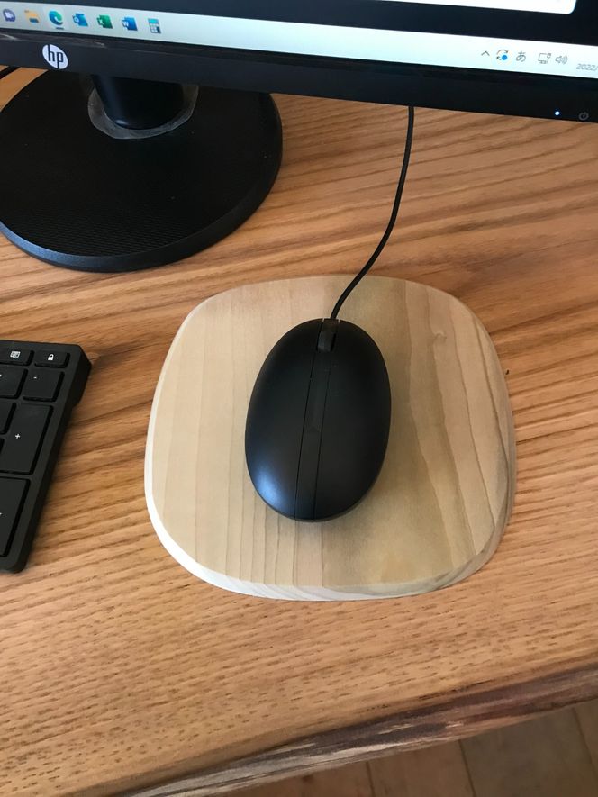 マウスパッド　スクエア（ホウの木）｜マウスパッド 木製品 パソコン 木材 デスク ホウの木 お祝い ギフト 伊那市 山林 長野県 信州【013-68】