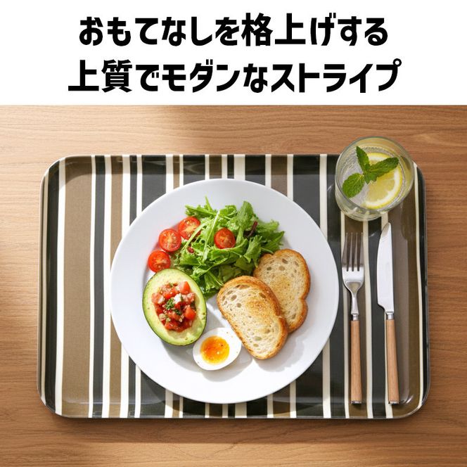 TATSU-CRAFT マグネットトレー M 33cm トリノストライプ BK ブラック すべり止め付き ［Tk1086］ 303446_DA90818VC01