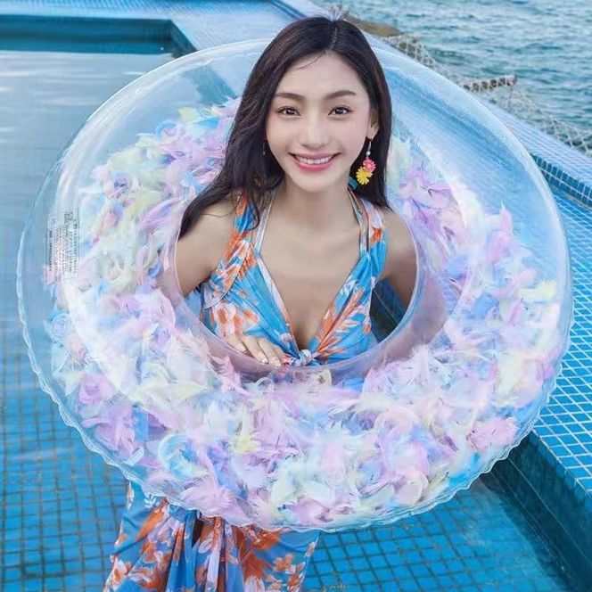SNS映え間違いなし！Big浮き輪（フェザーシリーズ） ［173N65-sku］ 選べる 種類 フェザーパステル フェザージェイド フェザーローズ  夏の必需品 浮き輪 海 プール ハート型 かわいい 大きなサイズ オシャレ キュート ナイトプール ビーチグッズ レジャー NOD 愛知県 小牧市 送料無料