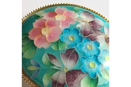七宝焼ブローチ【花詰】