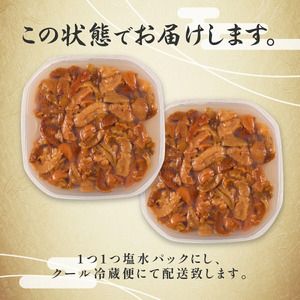 ≪規格外品600g≫ 無添加　エゾバフンウニ塩水パック600g 配送期間B:10月下旬〜11月下旬迄 [mh-0248_B]