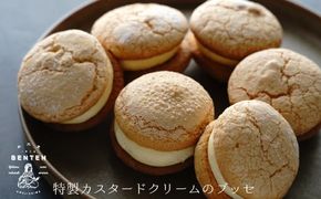 弁天堂 特製カスタードクリームのブッセ 約40g×6個　ブッセ スイーツ 冷凍
