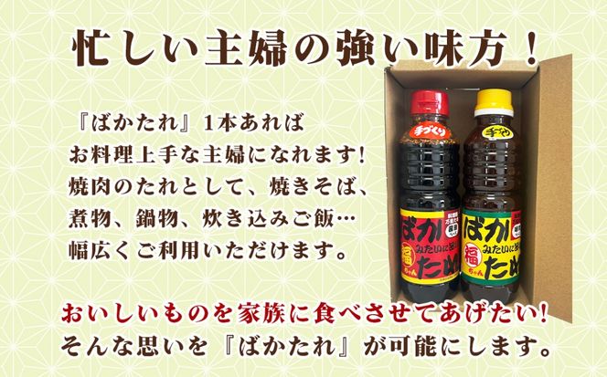 ばかみたいに旨いたれ　料理用万能たれ　2本セット  [No.1044]