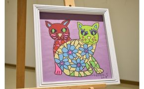 AB-1 【絵画】いろいろ模様のネコ