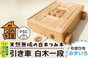 引き車 白木一段（340×300×85mm）【引きひも みずいろ】天然無垢 白木つみ木 つみき 積み木 木のおもちゃ つみ木堂 群馬県 明和町 [つみき 積み木 天然無垢 白木つみ木 木のおもちゃ 木の雑貨 つみ木堂 群馬県 明和町]|10_tmd-020101c