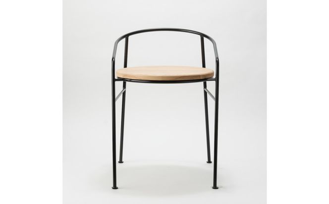 マキヅ家具 槙塚鉄工所 Round Chair 黒 372013_GL067