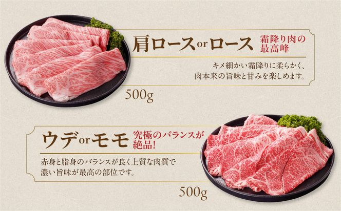 畜産農家応援! 宮崎牛しゃぶしゃぶ2種セット500g×2パック_AC-N205