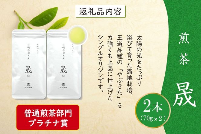 お茶 緑茶 煎茶 晟 70g×2本 [谷岩茶舗 宮崎県 日向市 452061611] セット 緑茶 やぶきた プラチナ賞 日本茶