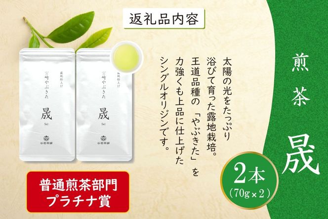 お茶 緑茶 煎茶 晟 70g×2本 [谷岩茶舗 宮崎県 日向市 452061001] セット 緑茶 やぶきた プラチナ賞 日本茶