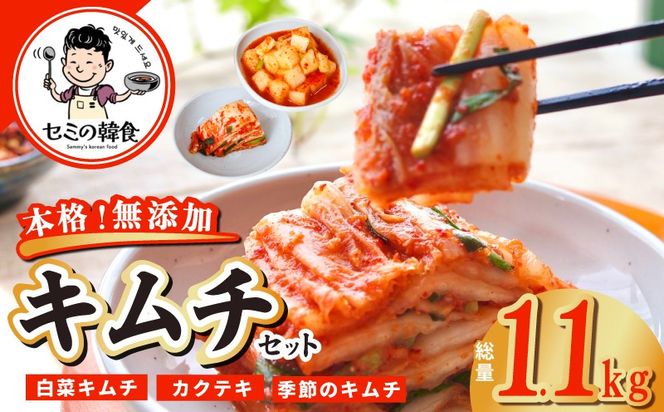 G3780-2 韓国人が作る！無添加・砂糖不使用の贅沢キムチセット1kg＆お試し季節のキムチ100g【本場 韓国 きむち 人気 無添加 韓国料理 惣菜】